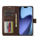 Lc.Imeeke iPhone Air Fodral med Kortfack Stativfunktion Mörkbrun