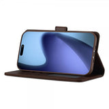 Lc.Imeeke iPhone Air Fodral med Kortfack Stativfunktion Mörkbrun