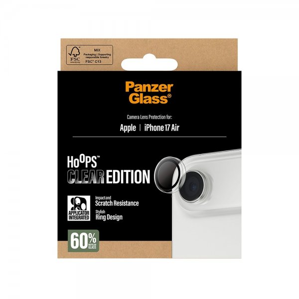 PanzerGlass iPhone Air Kameraskydd Hoops Transparent