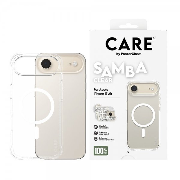 CARE by PanzerGlass iPhone Air Skal Samba MagSafe Transparent