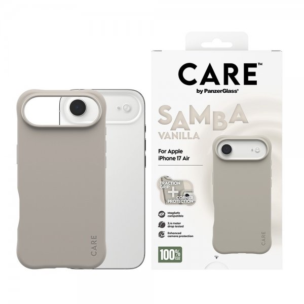 CARE by PanzerGlass iPhone Air Skal Samba MagSafe Vanilla