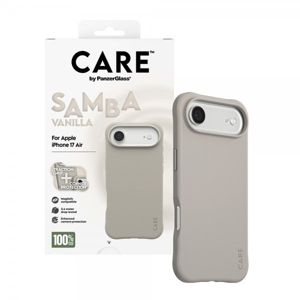 CARE by PanzerGlass iPhone Air Skal Samba MagSafe Vanilla