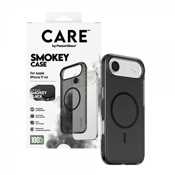 CARE by PanzerGlass iPhone Air Skal Smokey MagSafe Svart