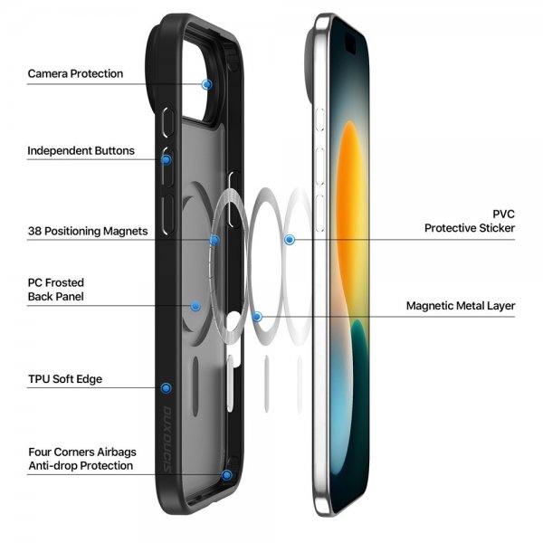 Dux Ducis iPhone Air Skal Yind Series MagSafe Svart