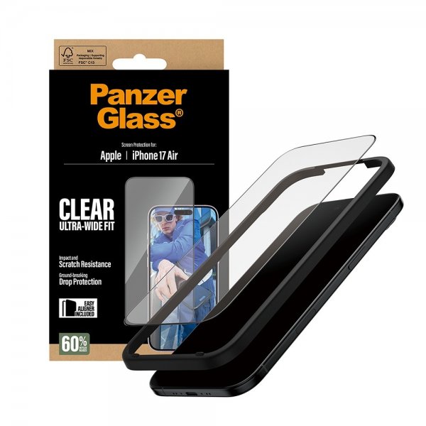 PanzerGlass iPhone Air Skärmskydd Ultra-Wide Fit EasyAligner