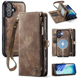 CaseMe iPhone 17 Fodral 008 Series Löstagbart Skal Brun