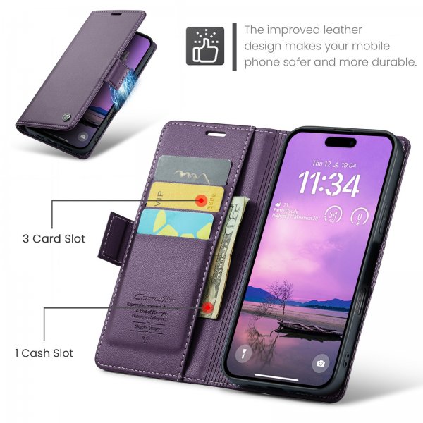 CaseMe iPhone 17 Fodral 023 Series Lila