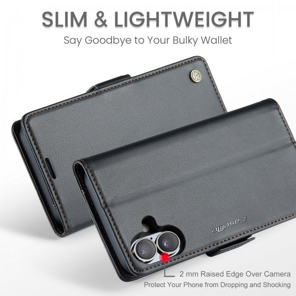 CaseMe iPhone 17 Fodral 023 Series Svart