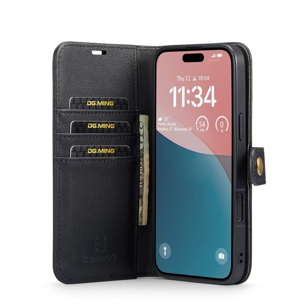 Dg.Ming iPhone 17 Fodral med Löstagbart Skal Svart