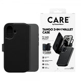 CARE by PanzerGlass iPhone 17 Fodral Tango Two-in-One Wallet MagSafe Svart
