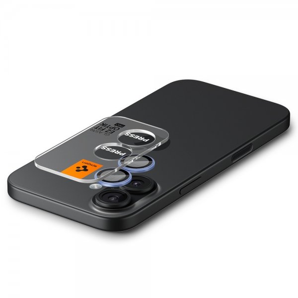 Spigen iPhone 17 Kameraskydd GLAS.tR EZ Fit Optik Pro 2-pack Blå