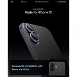Spigen iPhone 17 Kameraskydd GLAS.tR EZ Fit Optik Pro 2-pack Blå