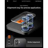 Spigen iPhone 17 Kameraskydd GLAS.tR EZ Fit Optik Pro 2-pack Grön