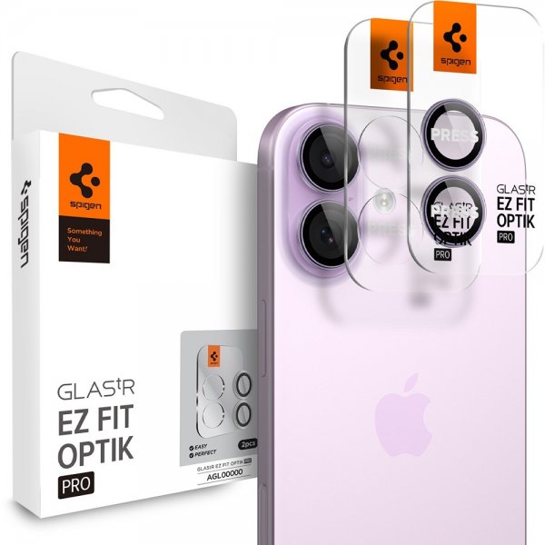 Spigen iPhone 17 Kameraskydd GLAS.tR EZ Fit Optik Pro 2-pack Lila