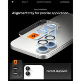Spigen iPhone 17 Kameraskydd GLAS.tR EZ Fit Optik Pro 2-pack Silver