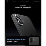 Spigen iPhone 17 Kameraskydd GLAS.tR EZ Fit Optik Pro 2-pack Silver