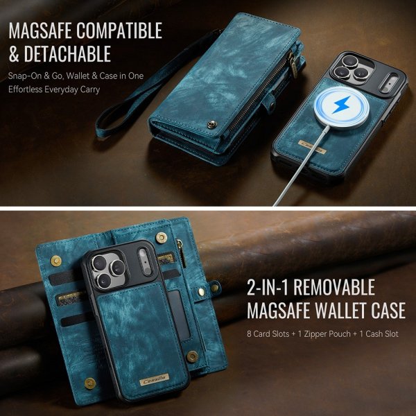 CaseMe iPhone 17 Pro Fodral 008 Series Löstagbart Skal Blå