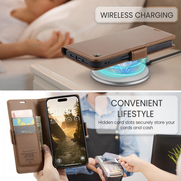 CaseMe iPhone 17 Pro Fodral 023 Series Brun