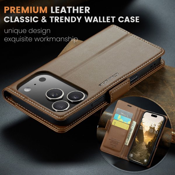 CaseMe iPhone 17 Pro Fodral 023 Series Brun