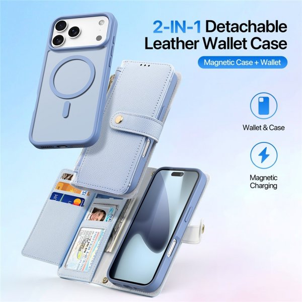 Dux Ducis iPhone 17 Pro Fodral 2-i-1 Lawa Series MagSafe Blå