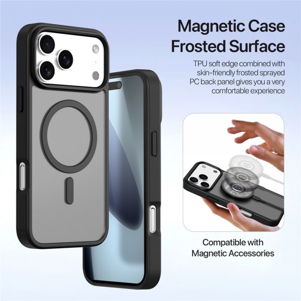 Dux Ducis iPhone 17 Pro Fodral 2-i-1 Lawa Series MagSafe Svart