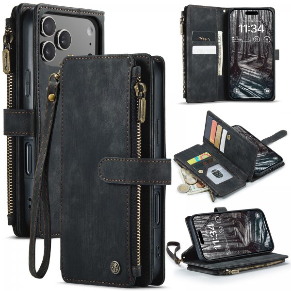 CaseMe iPhone 17 Pro Fodral C30 Series Svart