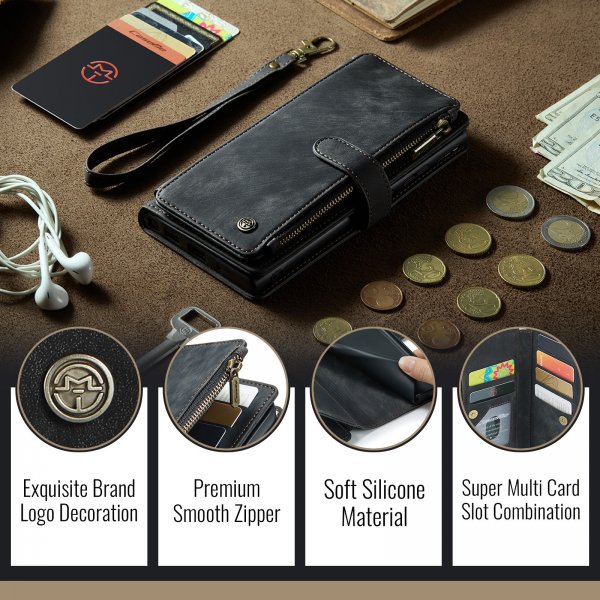 CaseMe iPhone 17 Pro Fodral C30 Series Svart