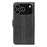 iPhone 17 Pro Fodral Litchi Svart