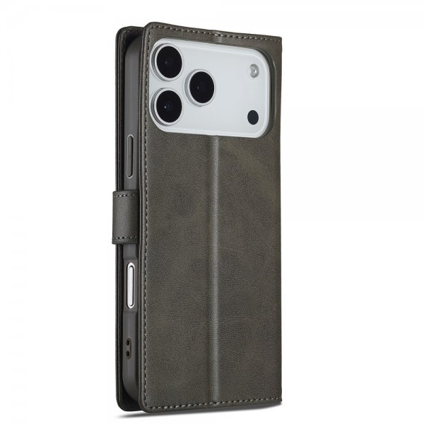 Lc.Imeeke iPhone 17 Pro Fodral med Kortfack Stativfunktion Grå