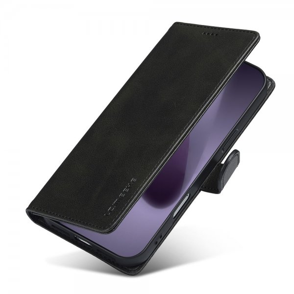 Lc.Imeeke iPhone 17 Pro Fodral med Kortfack Stativfunktion Svart
