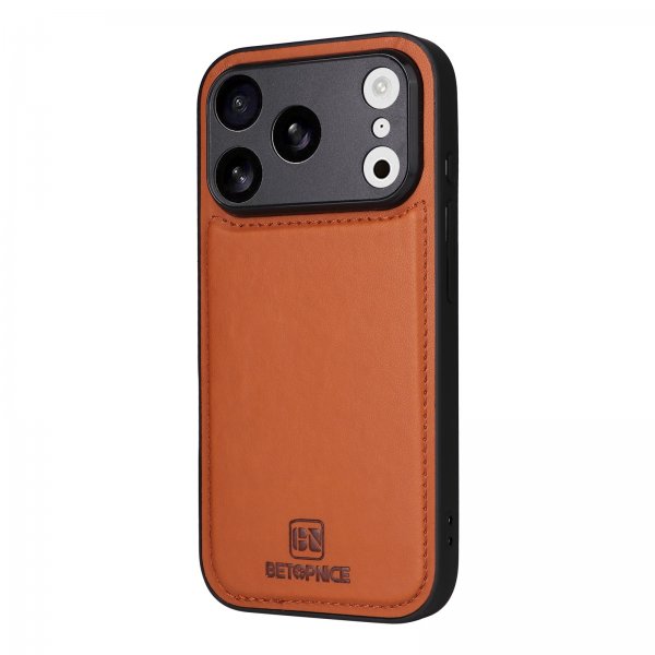 Betopnice iPhone 17 Pro Fodral med Löstagbart Skal 005 Brun