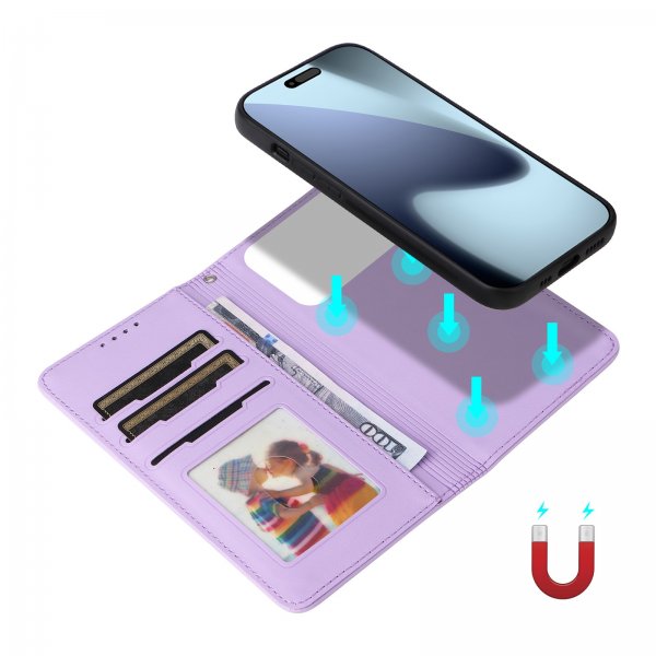 Betopnice iPhone 17 Pro Fodral med Löstagbart Skal 005 Lila