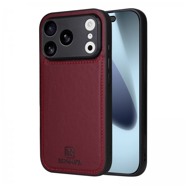 Betopnice iPhone 17 Pro Fodral med Löstagbart Skal 005 Röd