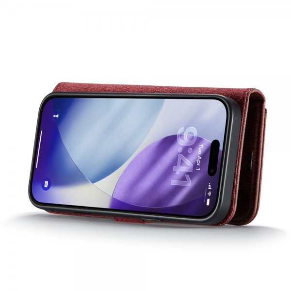 Dg.Ming iPhone 17 Pro Fodral med Löstagbart Skal Röd