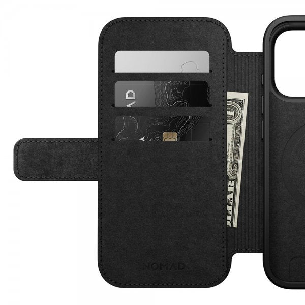 Nomad iPhone 17 Pro Fodral Modern Leather Folio Brun