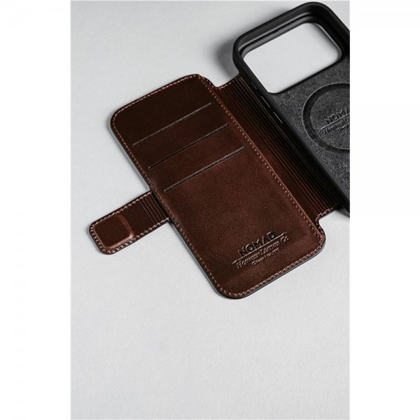 Nomad iPhone 17 Pro Fodral Modern Leather Folio Horween Rustic Brown