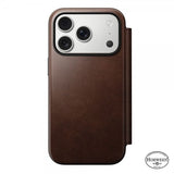 Nomad iPhone 17 Pro Fodral Modern Leather Folio Horween Rustic Brown