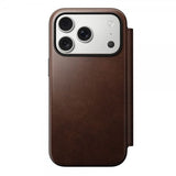 Nomad iPhone 17 Pro Fodral Modern Leather Folio Horween Rustic Brown