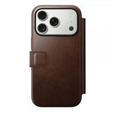 Nomad iPhone 17 Pro Fodral Modern Leather Folio Horween Rustic Brown