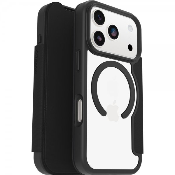Otterbox iPhone 17 Pro Fodral React Folio MagSafe Black Crystal