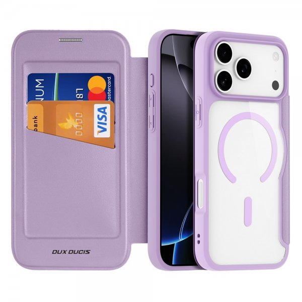 Dux Ducis iPhone 17 Pro Fodral Skin X Pro Series MagSafe Lila
