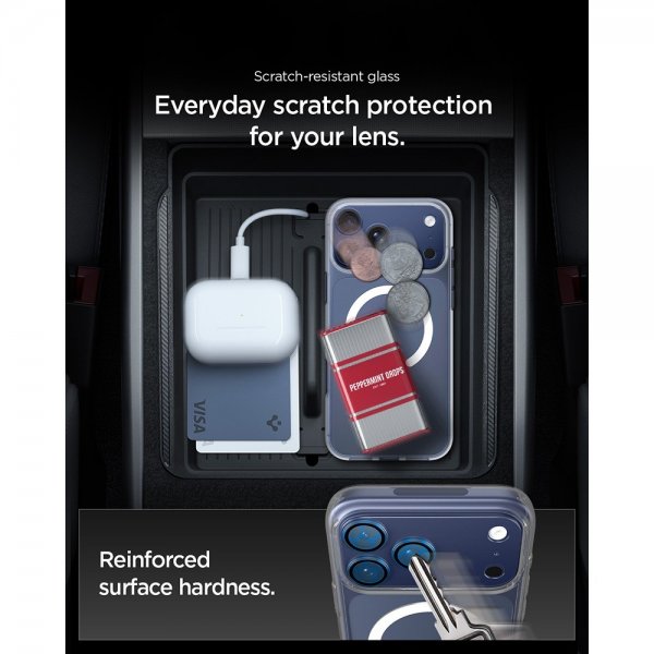 Spigen iPhone 17 Pro Kameraskydd Glas.tR EZ Fit Optik Pro XL Blå