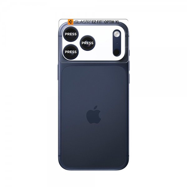 Spigen iPhone 17 Pro Kameraskydd Glas.tR EZ Fit Optik Pro XL Blå