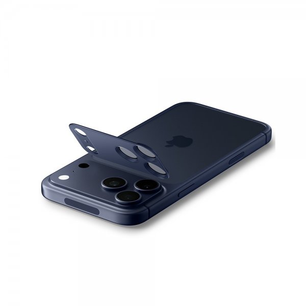 Spigen iPhone 17 Pro Kameraskydd Glas.tR EZ Fit Optik Pro XL Blå
