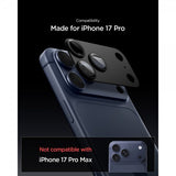 Spigen iPhone 17 Pro Kameraskydd Glas.tR EZ Fit Optik Pro XL Svart