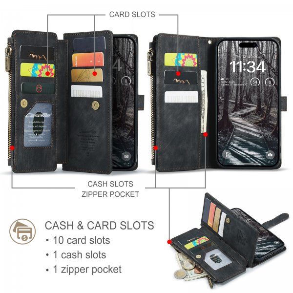 CaseMe iPhone 17 Pro Max Fodral C30 Series Svart