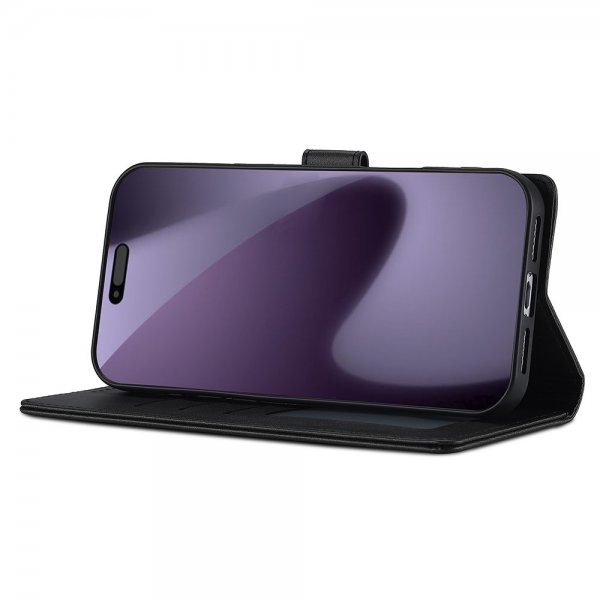 Lc.Imeeke iPhone 17 Pro Max Fodral med Kortfack Stativfunktion Svart