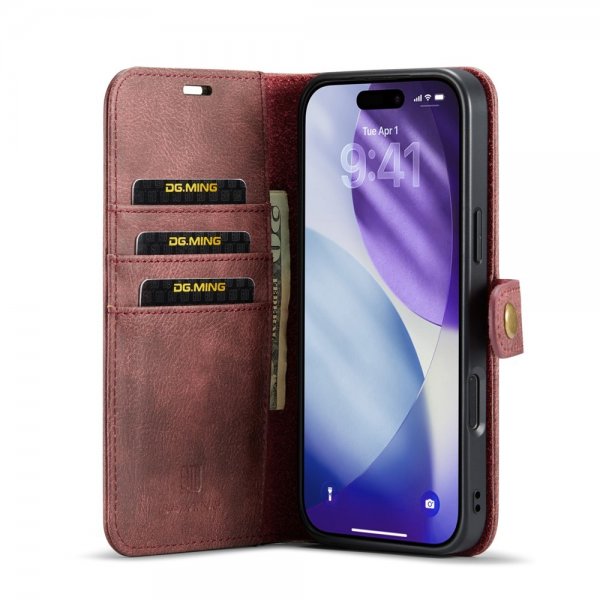 Dg.Ming iPhone 17 Pro Max Fodral med Löstagbart Skal Röd