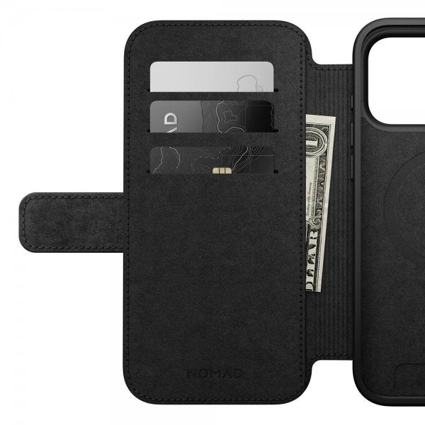 Nomad iPhone 17 Pro Max Fodral Modern Leather Folio Brun