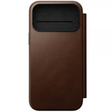 Nomad iPhone 17 Pro Max Fodral Modern Leather Folio Brun